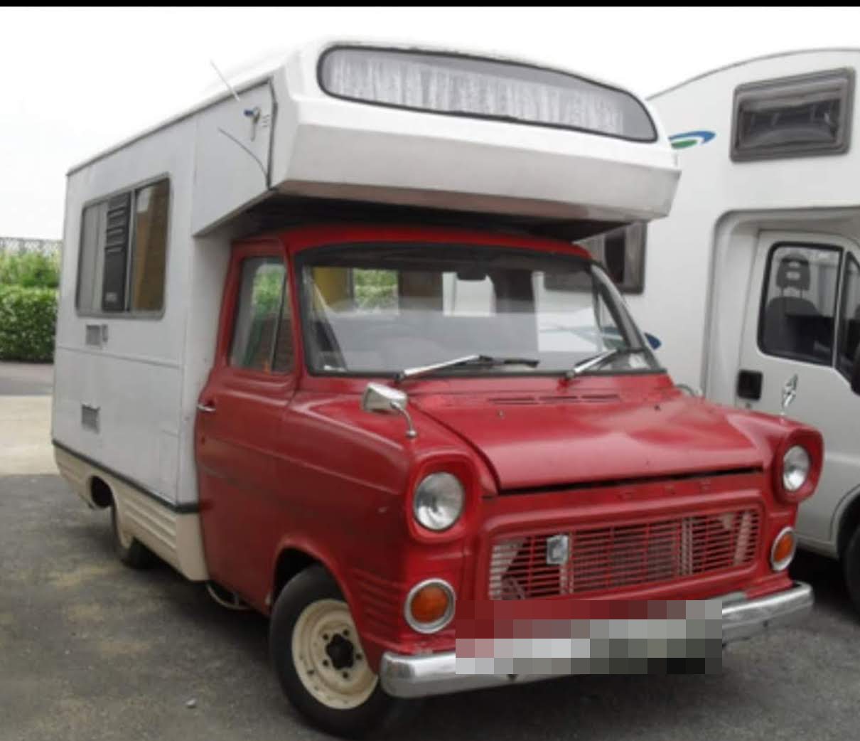 A classic Mk1 Ford Transit camper — we love the old ones
